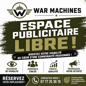Espace publicitaire libre sur War Machines — réservez votre emplacement, contactez-nous.