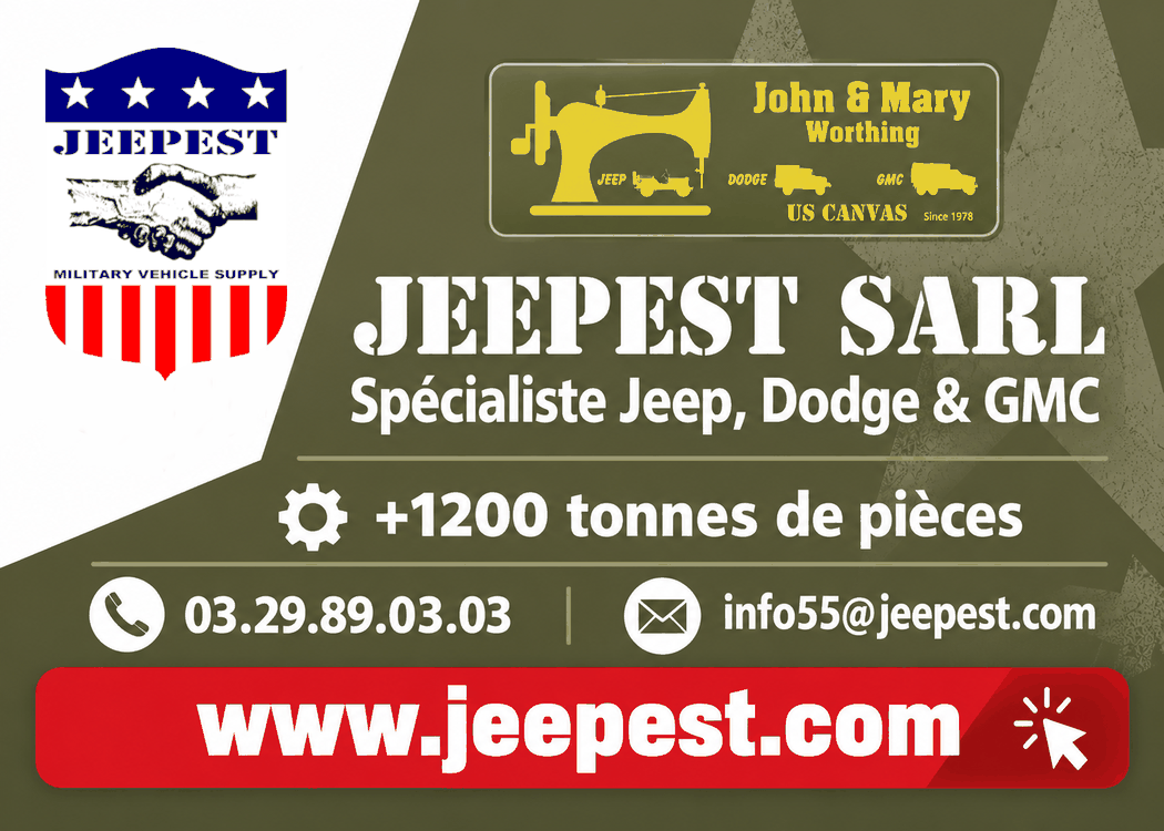 Jeepest SARL — Spécialiste Jeep, Dodge & GMC, plus de 1200 tonnes de pièces. Tél. 03 29 89 03 03 — www.jeepest.com